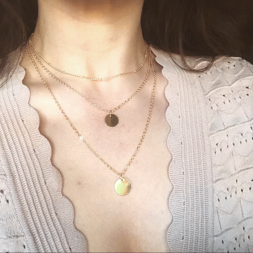 New! 4 for $12 Minimalist Layered Women’s Necklace - Picture 2 of 6
